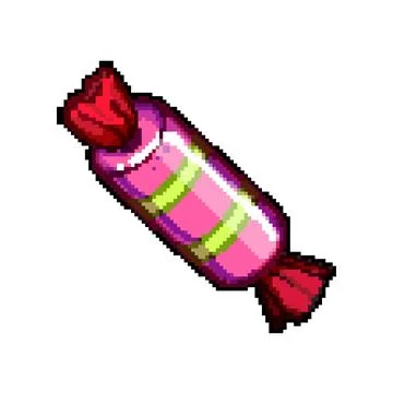 Dessert candy pixel art vector illustration Illustrazione stock