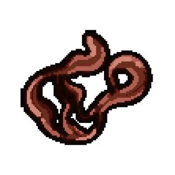 Dessert chocolate drip sause pixel art vector illustration Stock Illustration