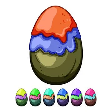 Dessert chocolate egg cartoon vector graphic Stock Illustration