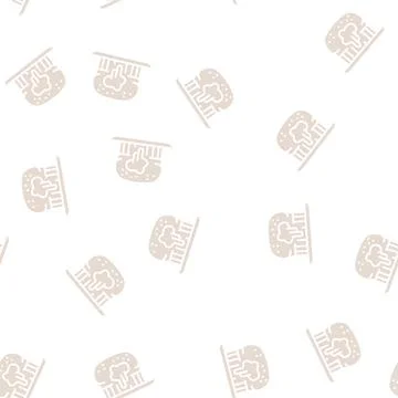 Dessert chocolate glyph seamless pattern Stock Illustration