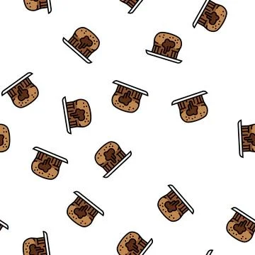 Dessert chocolate vector seamless pattern Stock Illustration