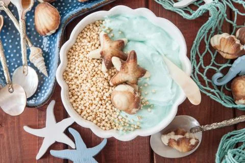 Dessert with chocolates Stock Photos