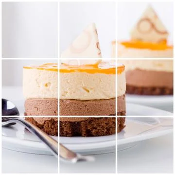 Dessert collage Foto stock
