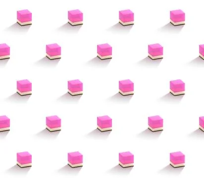 Dessert Cubes Pattern Stock Illustration