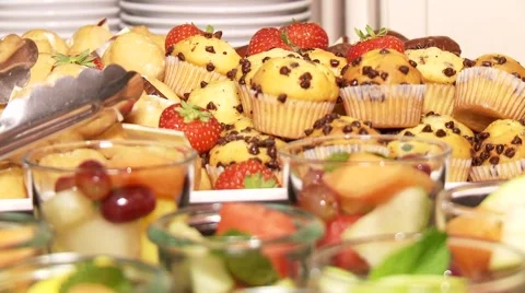 Dessert decorated dessert with mint leafs. Stock Footage 52495853