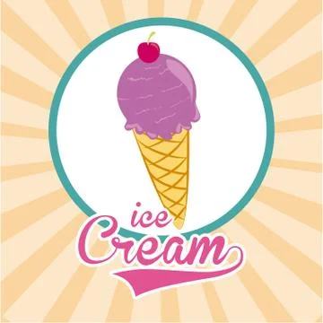 Dessert design over beige background vector illustration Ilustração Stock