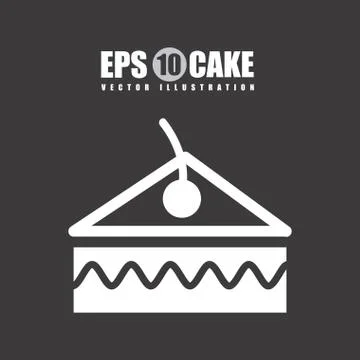Dessert design over black background vector illlustration Ilustração Stock