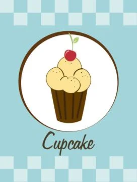 Dessert design over blue background vector illustration Ilustração Stock