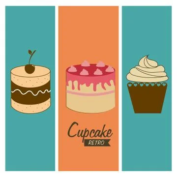 Dessert design over blue background vector illustration Ilustração Stock