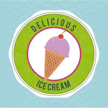 Dessert design over blue background vector illustration Ilustração Stock
