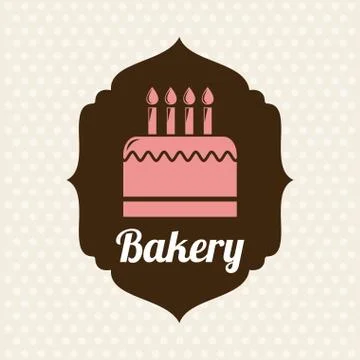 Dessert design over dotted background vector illlustration Ilustração Stock
