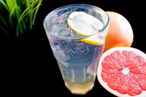 Dessert drinks, tea, fruit Stock Photos