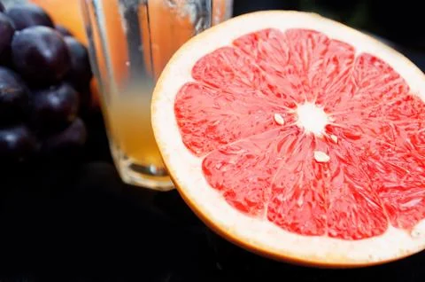 Dessert drinks, tea, fruit Stock Photos
