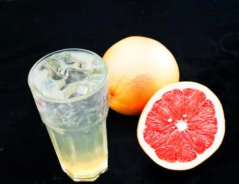 Dessert drinks, tea, fruit Stock Photos