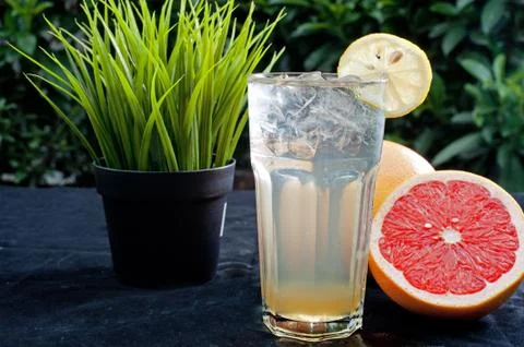 Dessert drinks, tea, fruit Stock Photos