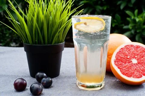 Dessert drinks, tea, fruit Foto stock