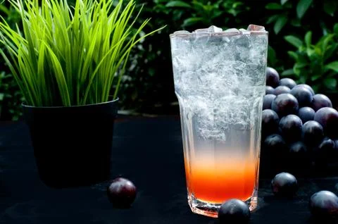 Dessert drinks, tea, fruit Stock Photos