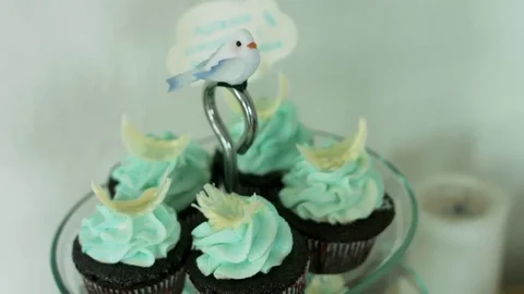 Dessert on the festive table Stock Footage 81320044