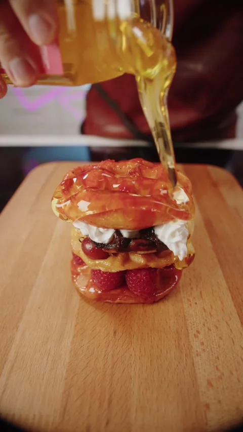 Dessert Filled with Topping on camera 動画素材 279986998