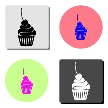 Dessert. flat vector icon Illustrazione stock
