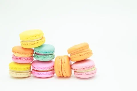 Dessert french macaroons Stock Photos
