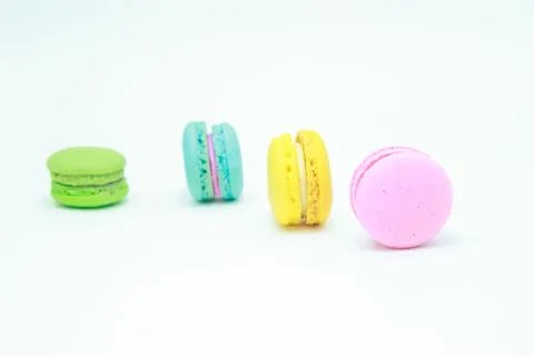 Dessert french macaroons Stock Photos