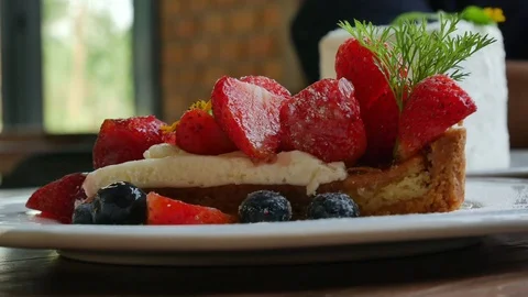 Dessert fruit with mixed berry. Stock Footage 105713625