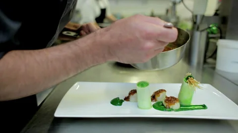 Dessert Garnishing Video stock 36052148