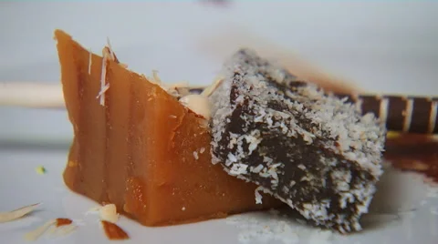 A dessert from Goa, Bibinca Stock Footage 52531069