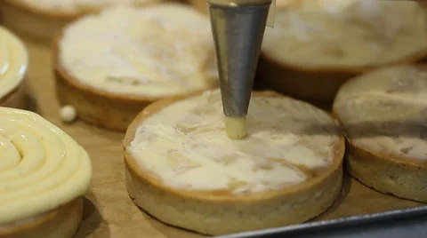 Dessert  gourmet lemon pie Stock Footage 54536656