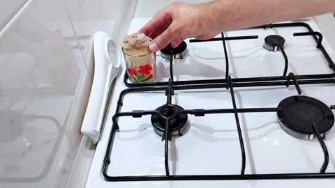 Dessert Hack: Moving Ice Cream Into a Perfect Glass Serving Stock Footage 312917012