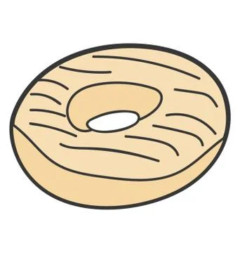 Dessert hand drawn vector donut icon Illustrazione stock