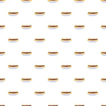 Dessert ice cream sandwich pattern seamless background Stock Illustration