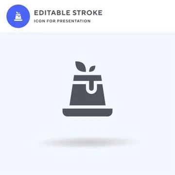 Dessert icon vector, filled flat sign, solid pictogram isolated on white, logo Illustrazione stock