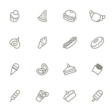 Dessert Icons Stock Illustration