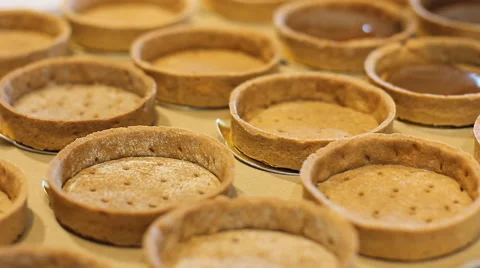 Dessert  Individual lemon pie Stock Footage 54532385