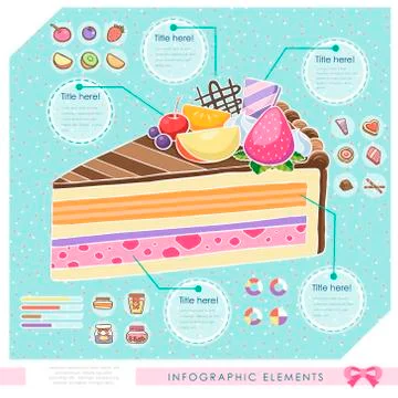 Dessert infographic elements 库存插图