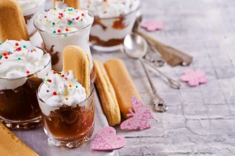 Dessert with jam Foto stock