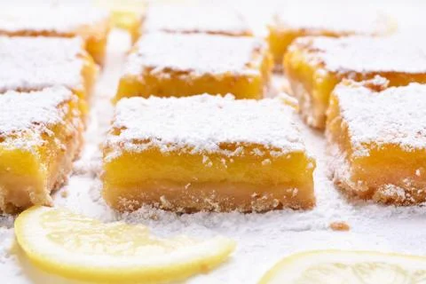 Dessert lemon bars Stock Photos