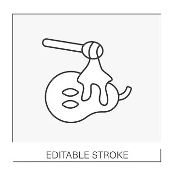 Dessert line icon Stock Illustration