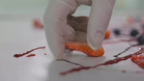 Dessert Master Dessert Cake Making Milking Oil Stock Footage 273440569