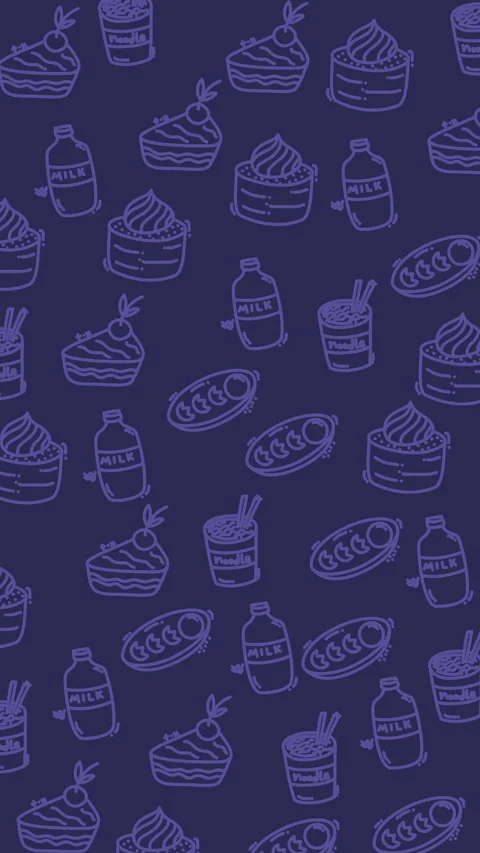 Dessert Pattern Seamless Background Cupcakes Ice Cream Doodles 库存影片 331416593
