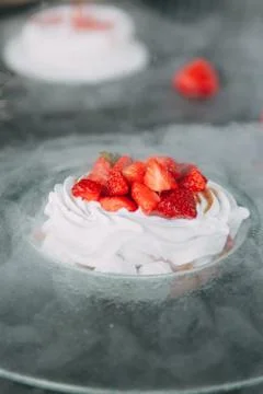 Dessert Pavlova Foto stock