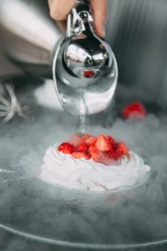 Dessert Pavlova Stock Photos
