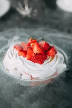 Dessert Pavlova Stock Photos