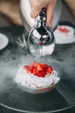 Dessert Pavlova Foto stock