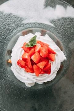 Dessert Pavlova Stock Photos