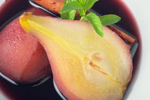 Dessert from a pear Stock Photos