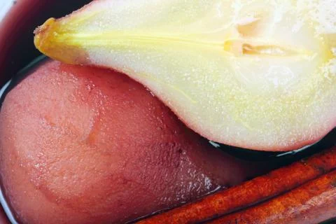 Dessert from a pear Stock Photos
