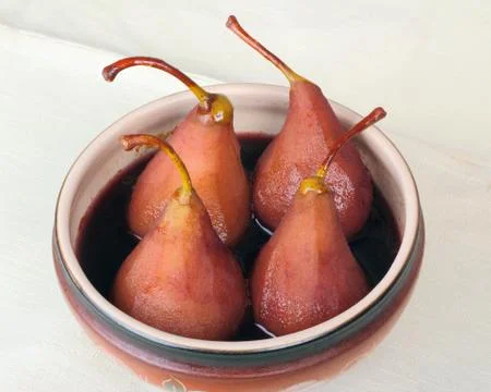 Dessert from a pear Stock Photos
